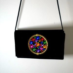 Vintage retro gem clutch bag